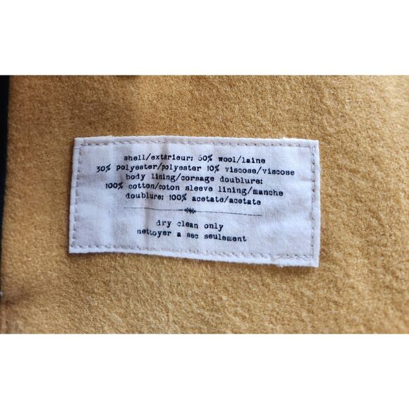 Anthropologie Cartonnier Luisa Marigold Cropped Wool Pea Coat Size XS - Picture 7 of 8